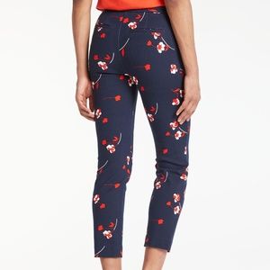 Boden Richmond pants, blue and pink floral, 4P NWT